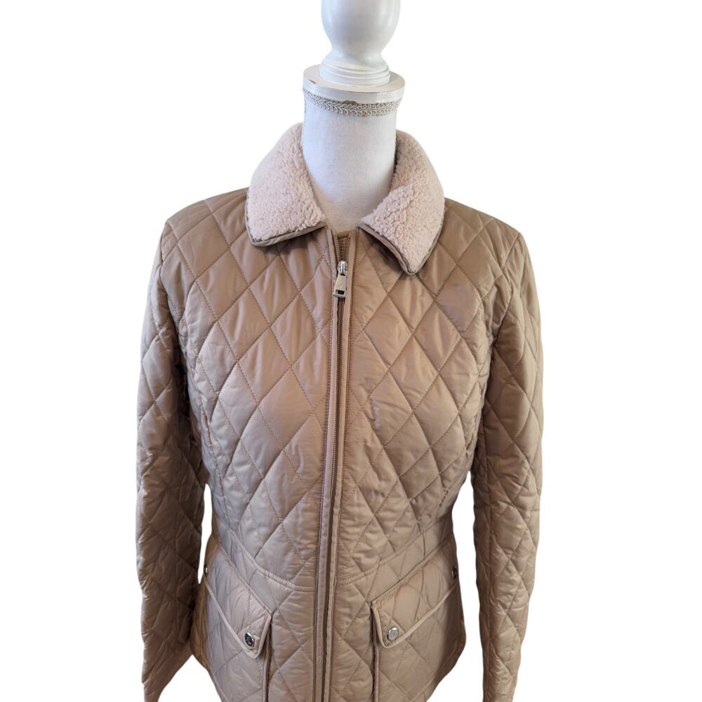 Ralph Lauren LRL Short Diamond Quilted Jacket Birch Tan S - Picture 3 of 7